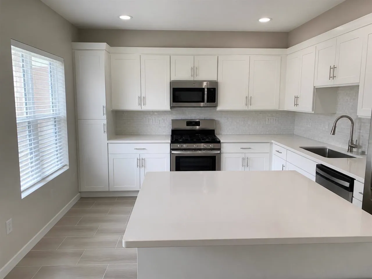 Sparkling clean empty kitchen ready for a move-out inspection